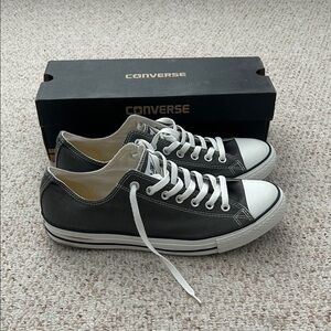 Converse Low Top Sneakers Black with White Toe and Laces